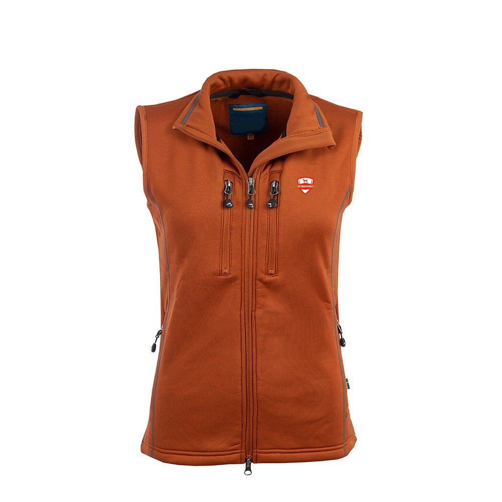Dark Orange Casual Vests