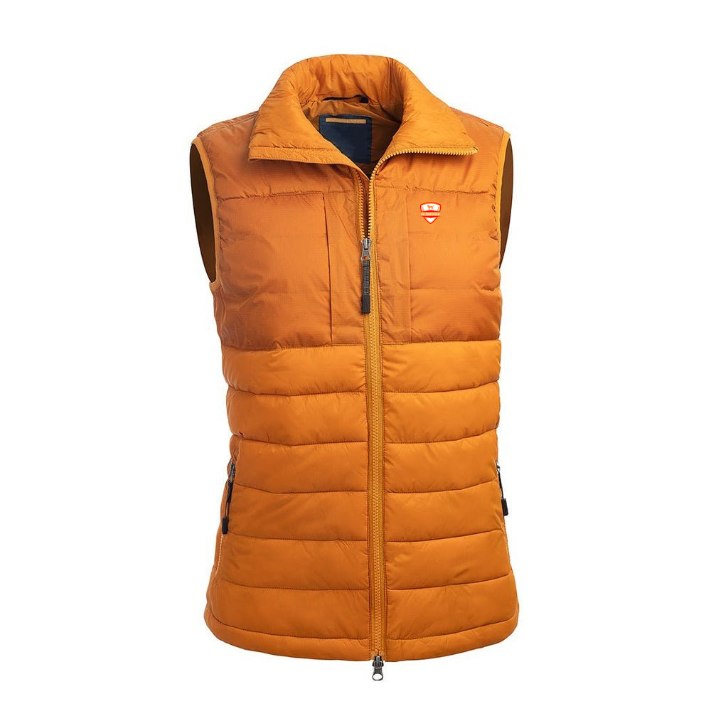 Orange Casual Vests